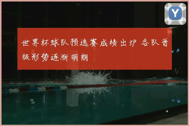 世界杯球队预选赛成绩出炉 各队晋级形势逐渐明朗